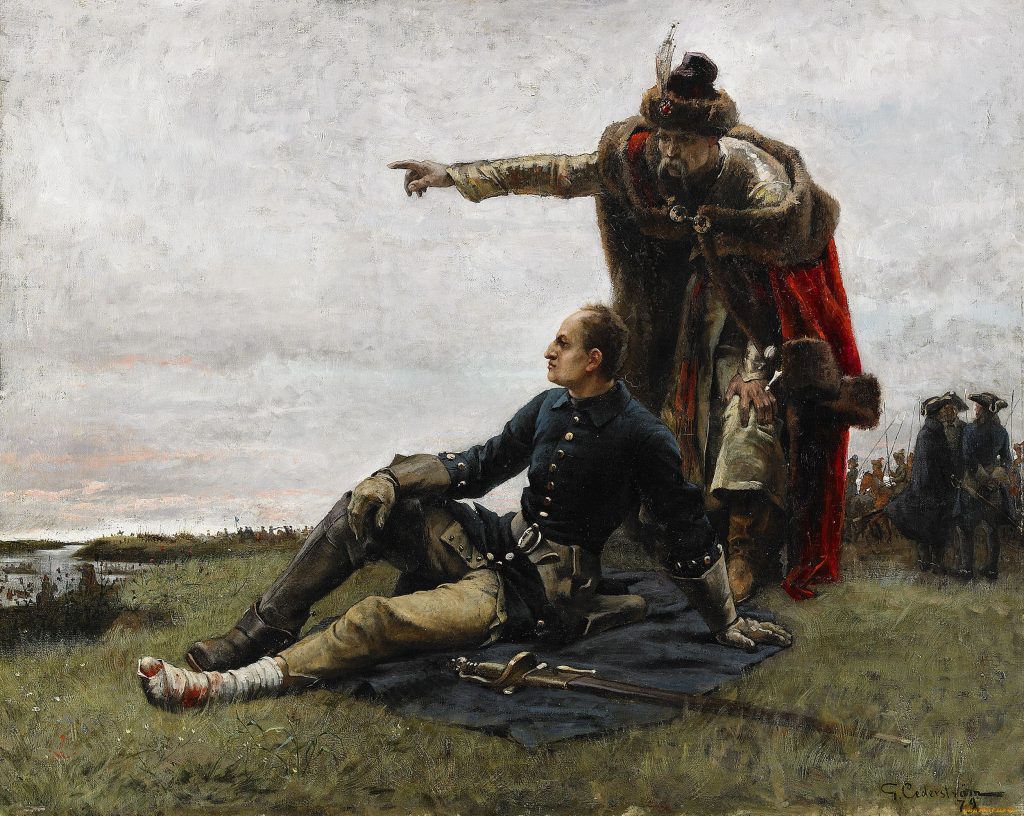 «Карл XII и гетман Мазепа на берегу Днепра», Седерстрем Густав Олаф, 1879 год