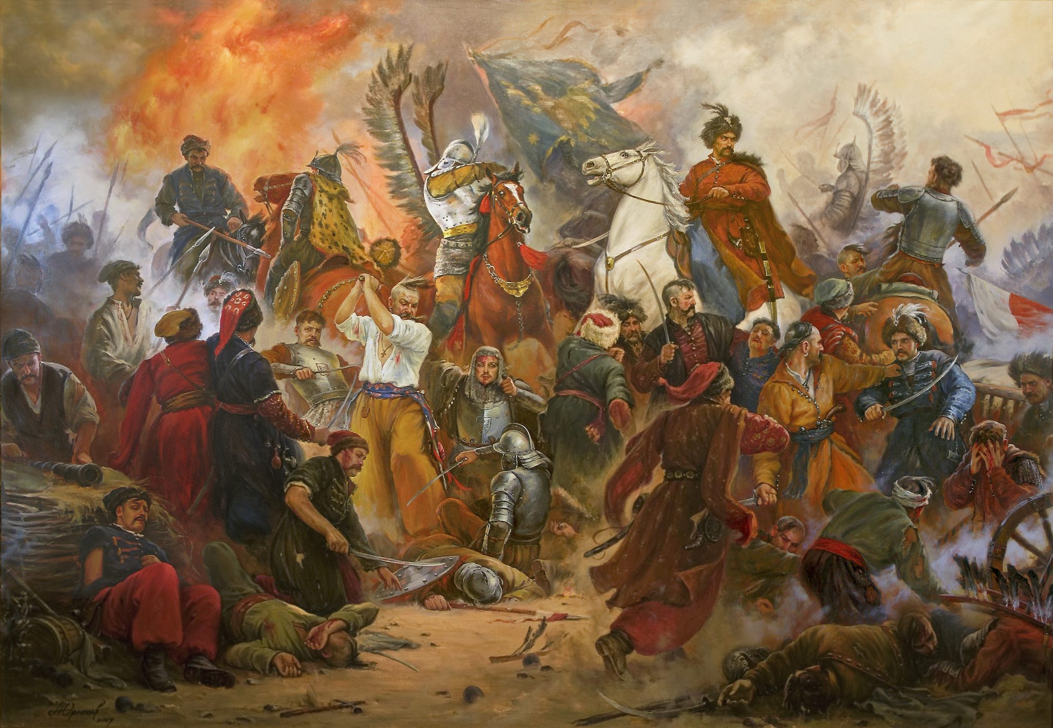 2012 год исторические события. Берестецкая битва 1651 картина. Битва под Берестечком.