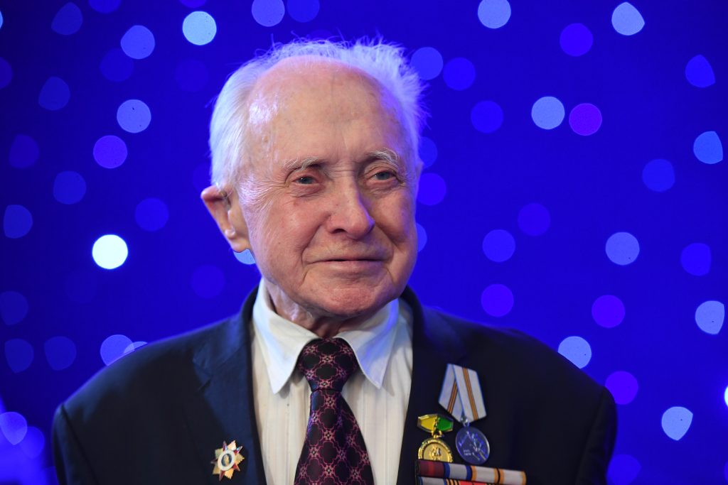 Ветеран Великой Отечественной войны Василий Гаврилович Пронин на празднике в честь своего 95-летия